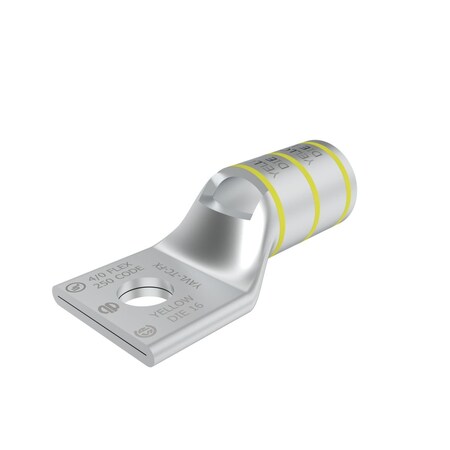 Burndy Copper Compression Lug, 1 Hole w/ Inspection Window, 4/0 Flex, 3/8" St YAV29LTC38FX